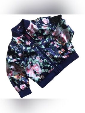 Pink Platinum 24 month blue satin bomber jacket